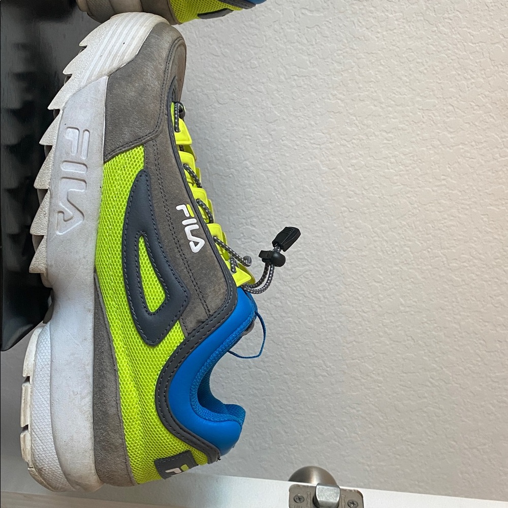 Fila Gray and Lime Green Athletic Shoes